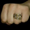 Серебряное кольцо "Кости"