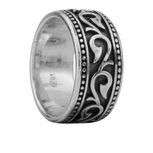 Серебряное кольцо "Плющ"