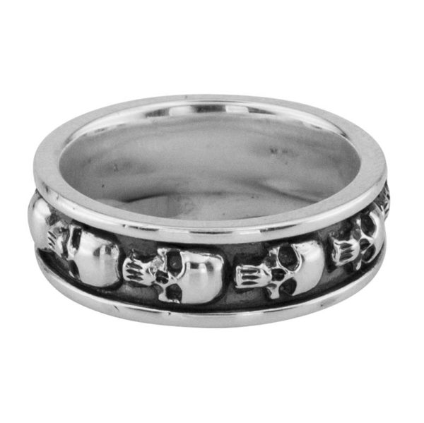 Серебряное кольцо "Черепа"