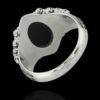 Серебряное кольцо с агатом чёрным