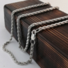 Серебряная цепь плетение "Круглое" родированая 1207
