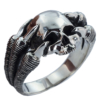 Серебряное кольцо "Череп в когтях"